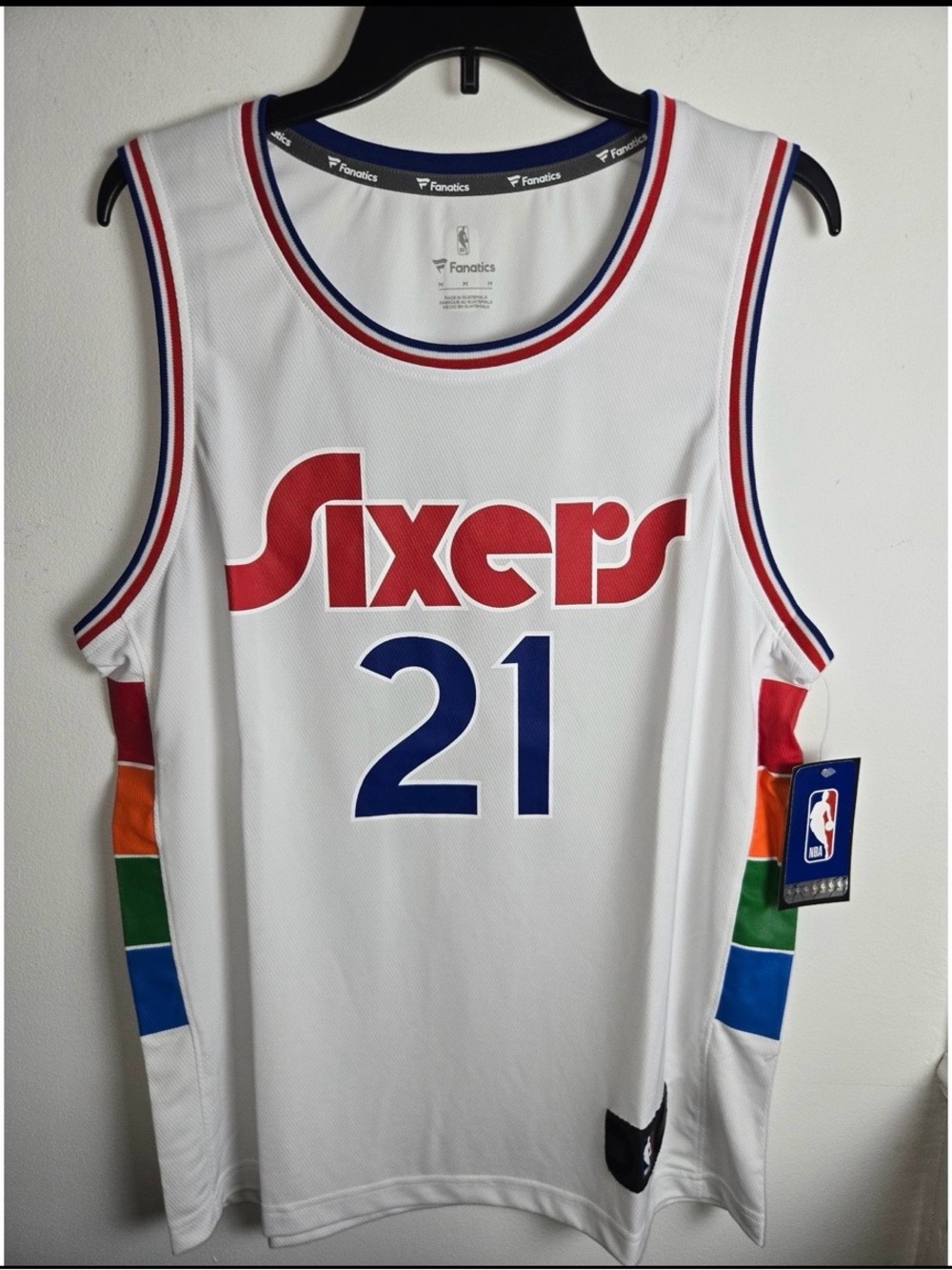 Philadelphia 76ers Embiid Fanatics City Edition Jersey Mens Medium